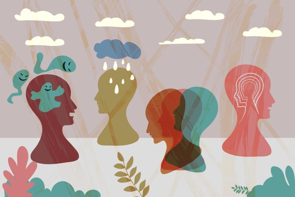 artwork representing schizophrenia and other mental disorders